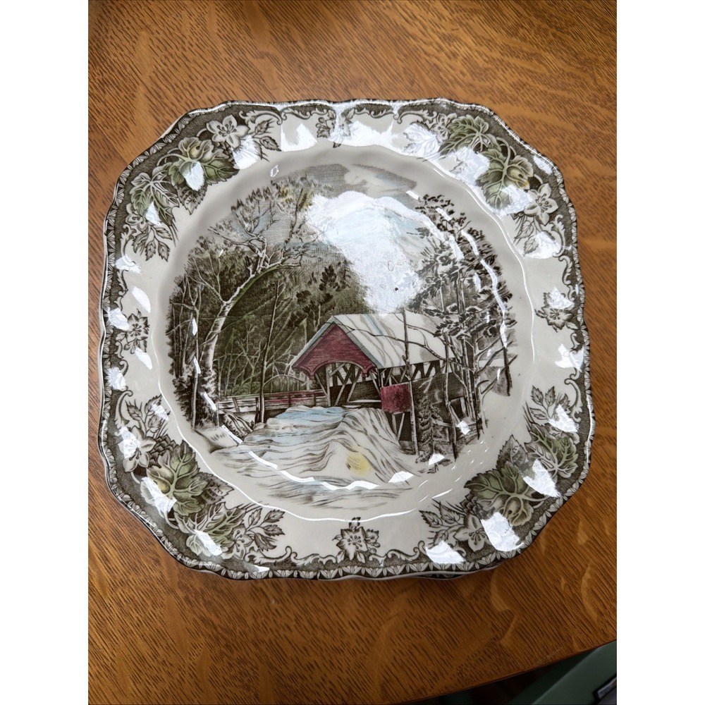 Vintage Johnson Bros Friendly Village Square Salad Plate Set of 5 Excellent